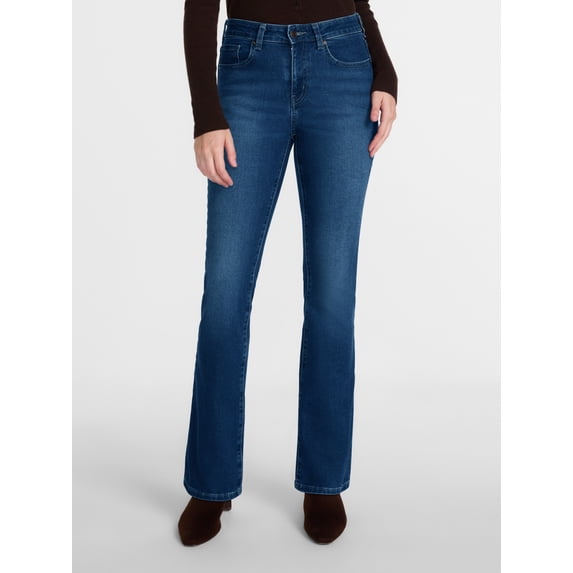Scenario Women's Mid Rise Bootcut Jeans, Sizes 0-20, 0S-20S, 4L-14L