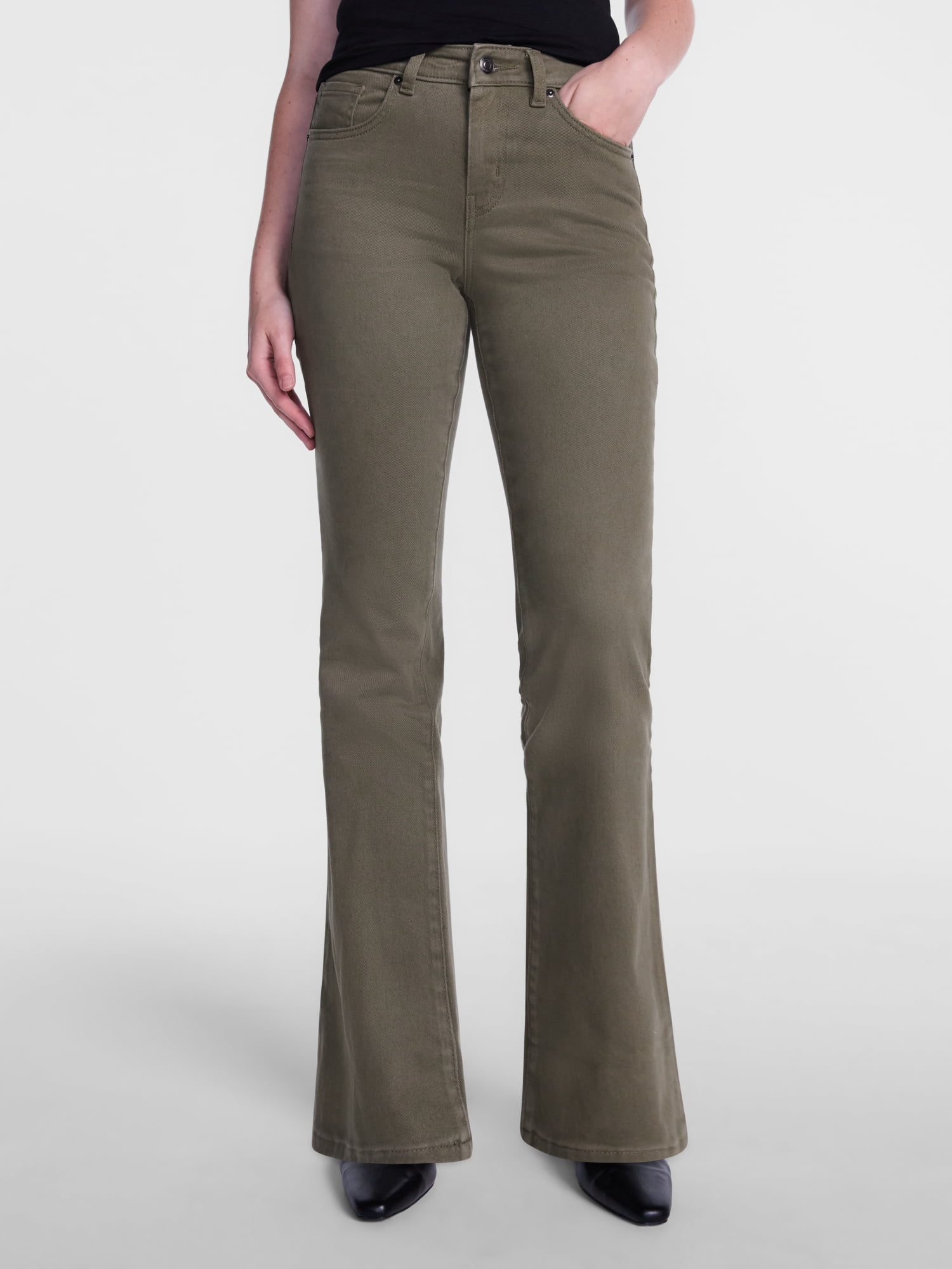 Scenario Women's Mid Rise Bootcut Jeans, Sizes 0-20, 0S-20S, 4L-14L