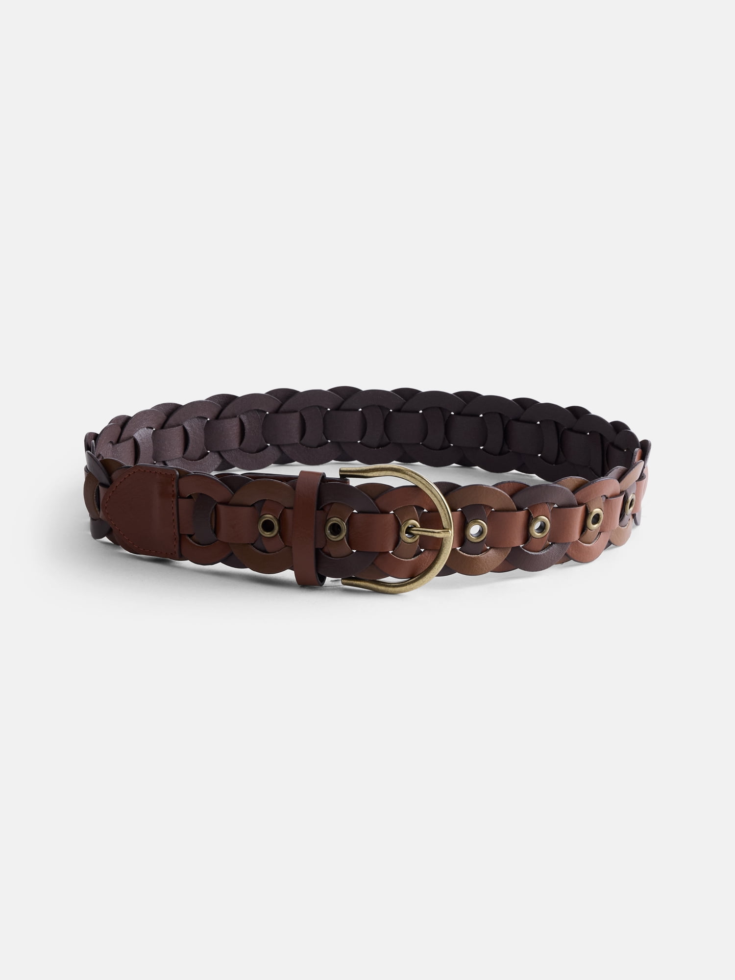 Scenario Women's Multi Looped Belt, Brown, Sizes S-3XL