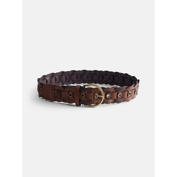 Scenario Women's Multi Looped Belt, Brown, Sizes S-3XL