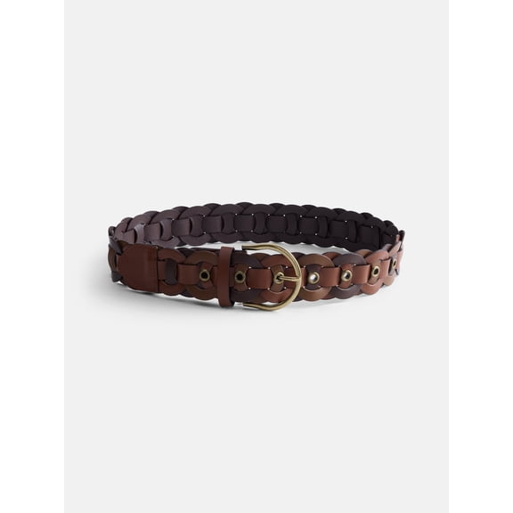 Scenario Women's Multi Looped Belt, Brown, Sizes S-3XL