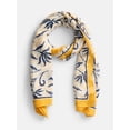 thumbnail image 1 of Scenario Women's Woven Oblong Printed Scarf, Yellow, 1 of 3