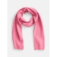 thumbnail image 1 of Scenario Women's Knit Oblong Scarf with Ribbed Trim, Fanciful Pink, 1 of 4