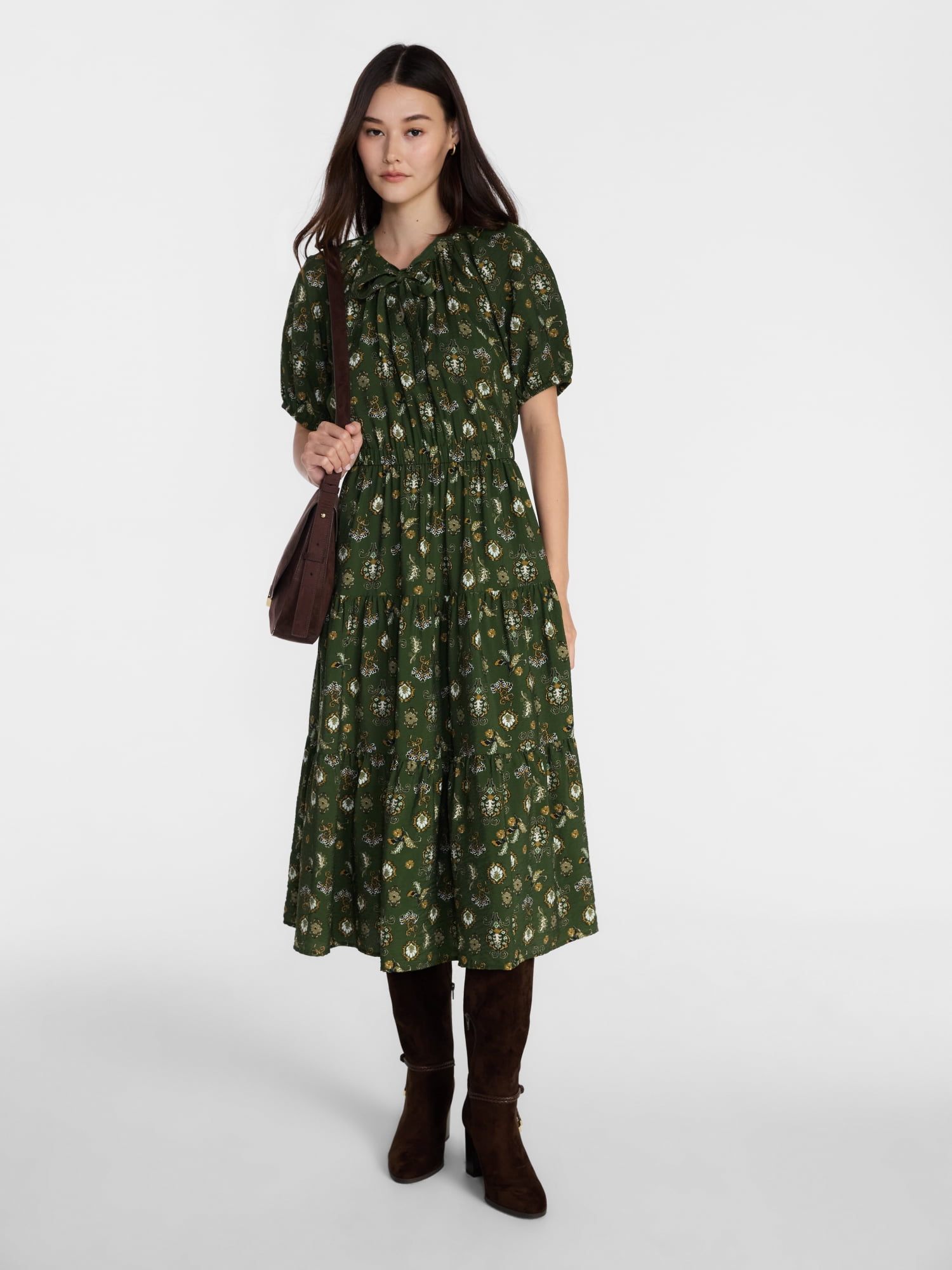 Scenario Women's Open Neck Midi Dress, Sizes XS-XXXL