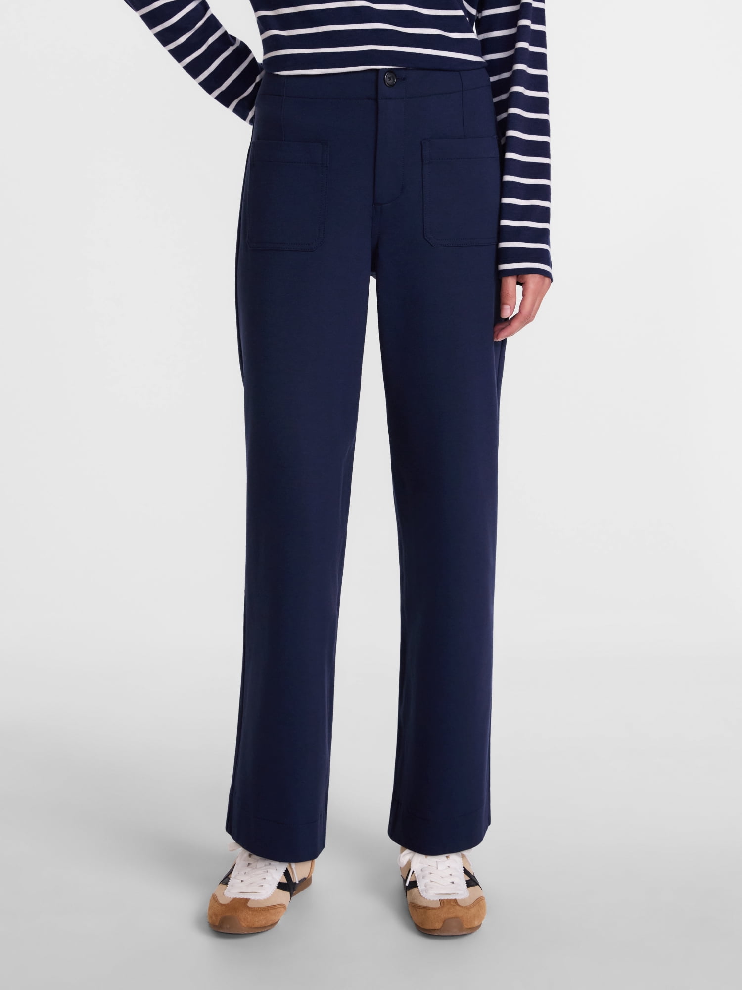 Scenario Women's Patch Pocket Ponte Pants, 28" Inseam, Sizes 0-20