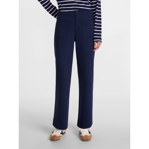 Scenario Women's Patch Pocket Ponte Pants, 28" Inseam, Sizes 0-20