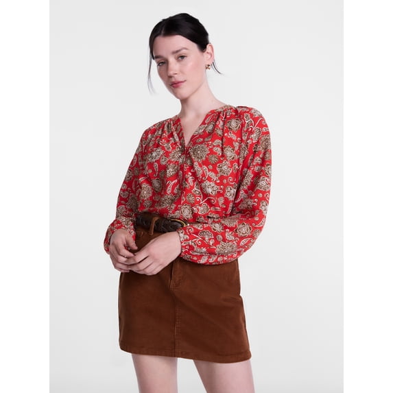 Scenario Women's Top with Poet Sleeves, Sizes XS-XXXL