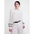 thumbnail image 1 of Scenario Women's and Women's Plus Quilted Detail Long Sleeve Top, Sizes XS-4X, 1 of 7