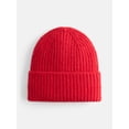 thumbnail image 1 of Scenario Women's Rib Knit Beanie, Red Rooster, 1 of 3