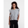 thumbnail image 1 of Scenario Women's Ruffle Sweater Vest, Sizes S-XXXL, 1 of 5
