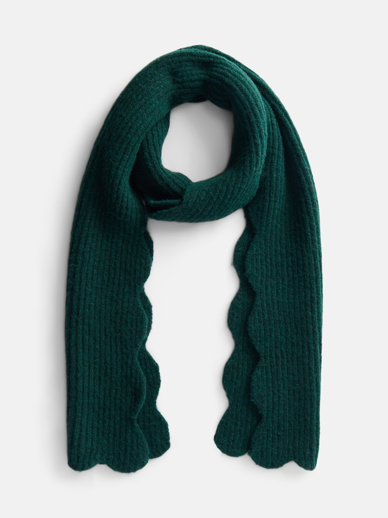 Scenario Women's Rib Knit Scarf, Green