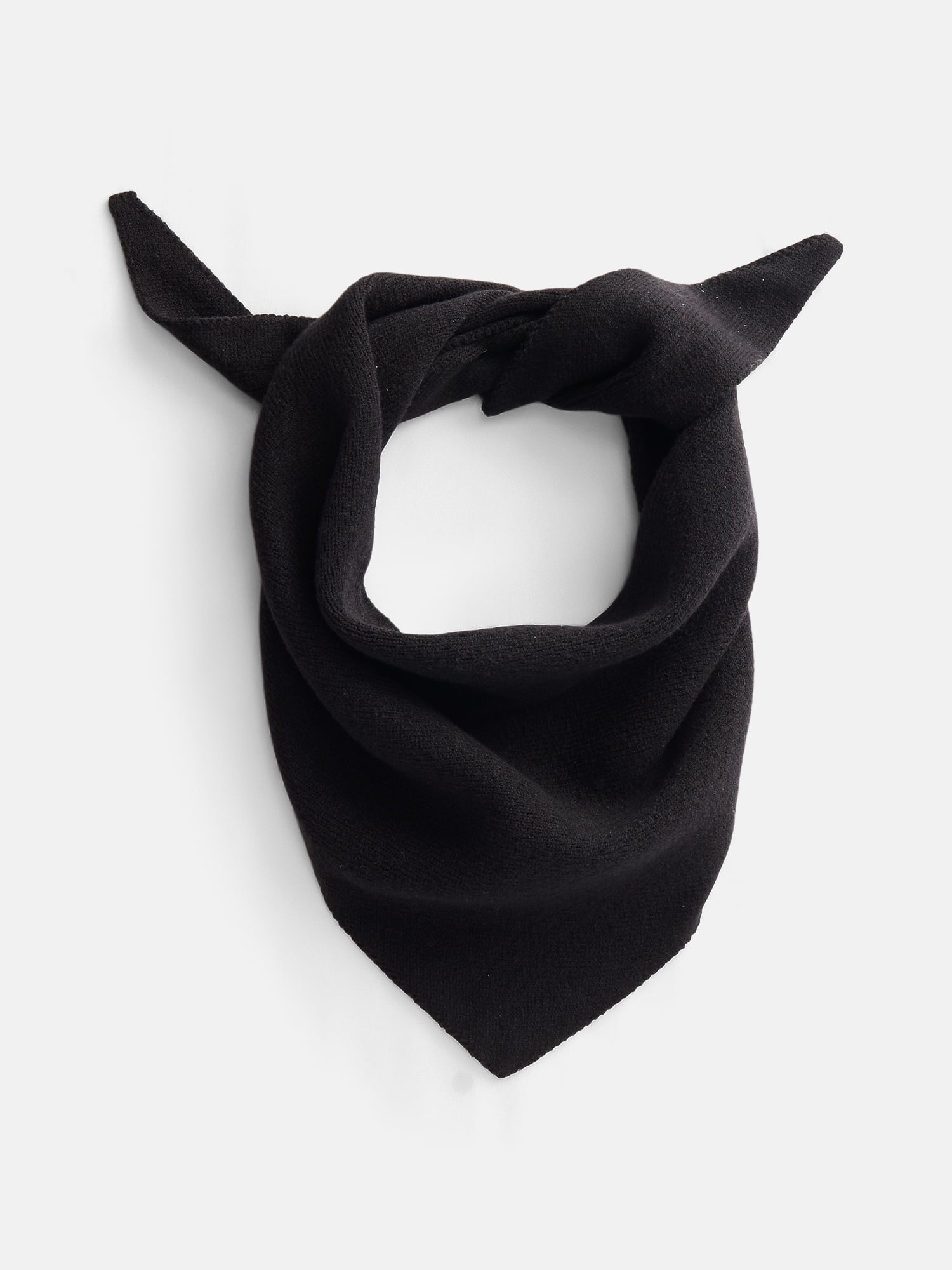 Scenario Women's Solid Knit Kite Scarf, Black Soot