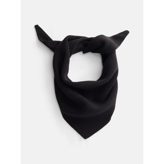 Scenario Women's Solid Knit Kite Scarf, Black Soot