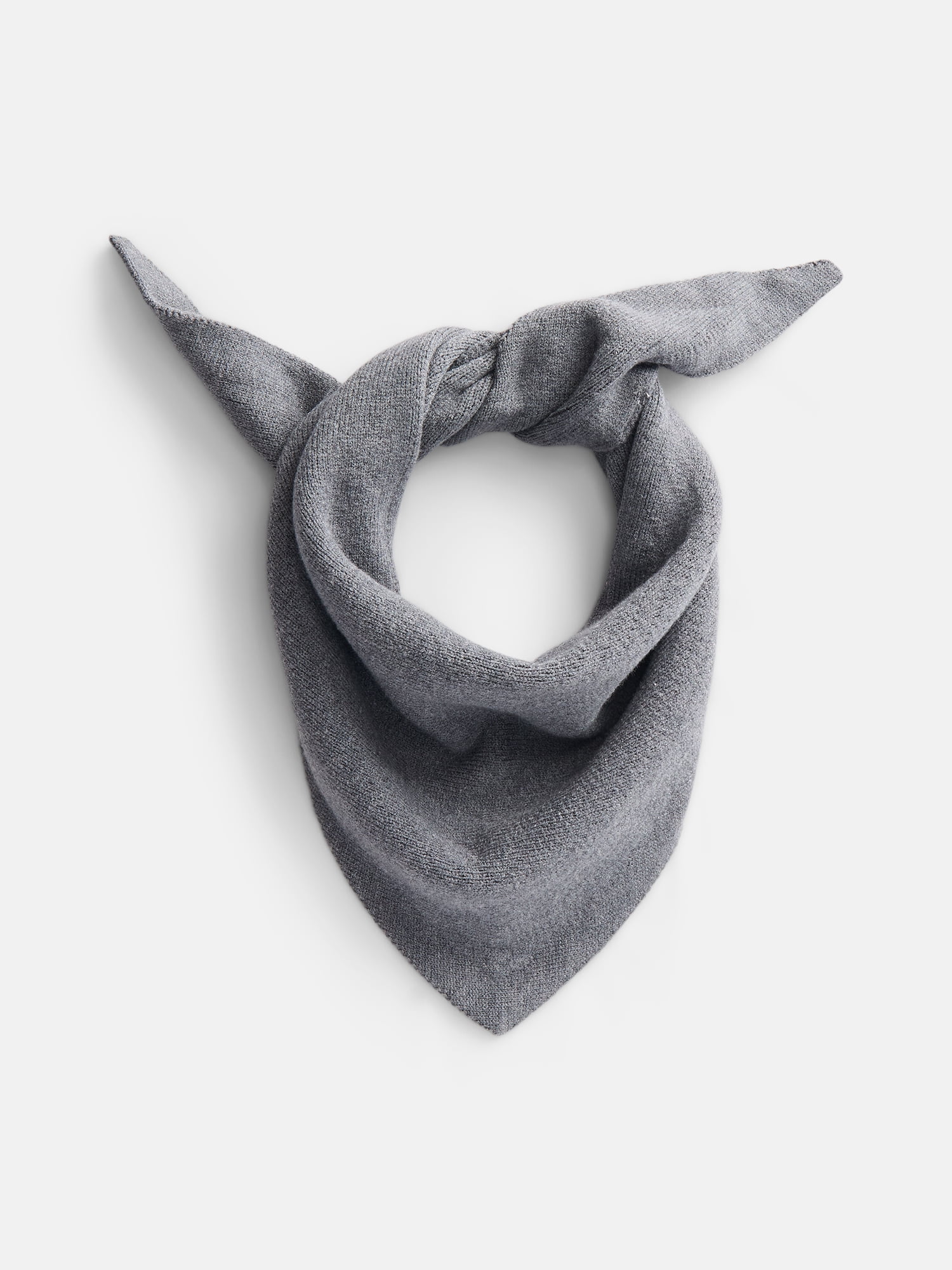 Scenario Women's Solid Knit Kite Scarf, Charcoal Grey Heather