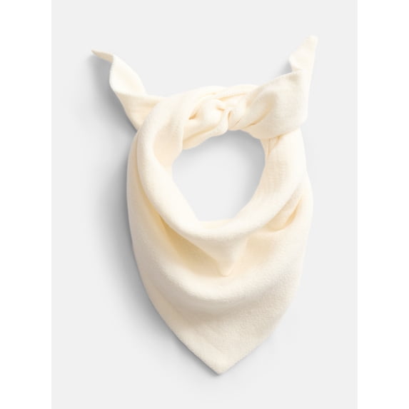 Scenario Women's Solid Knit Kite Scarf, Winter White