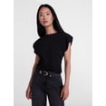 thumbnail image 1 of Scenario Women's and Women's Plus Tee with Short Bubble Cap Sleeves, Sizes XS-4X, 1 of 6