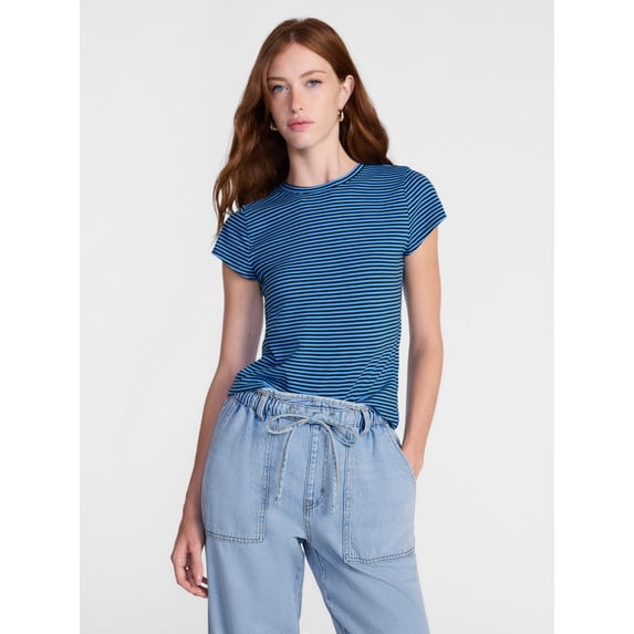 Scenario Women's and Women's Plus Tee with Short Cap Sleeves, Sizes XS-4X