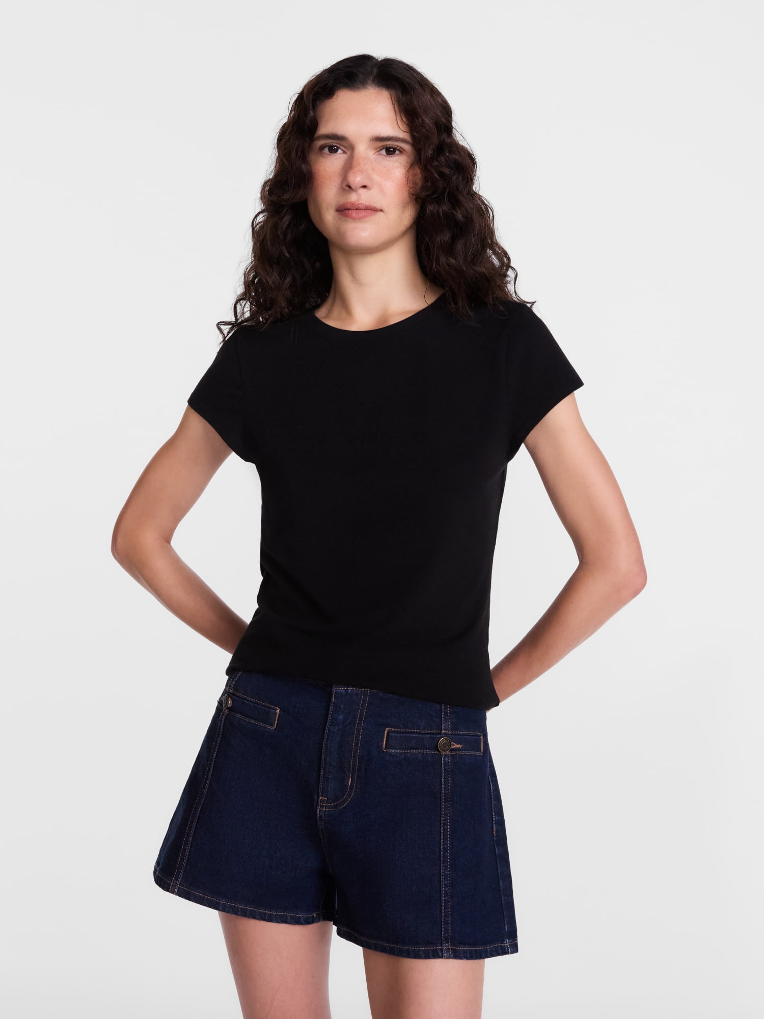 Scenario Women's and Women's Plus Tee with Short Cap Sleeves, Sizes XS-4X