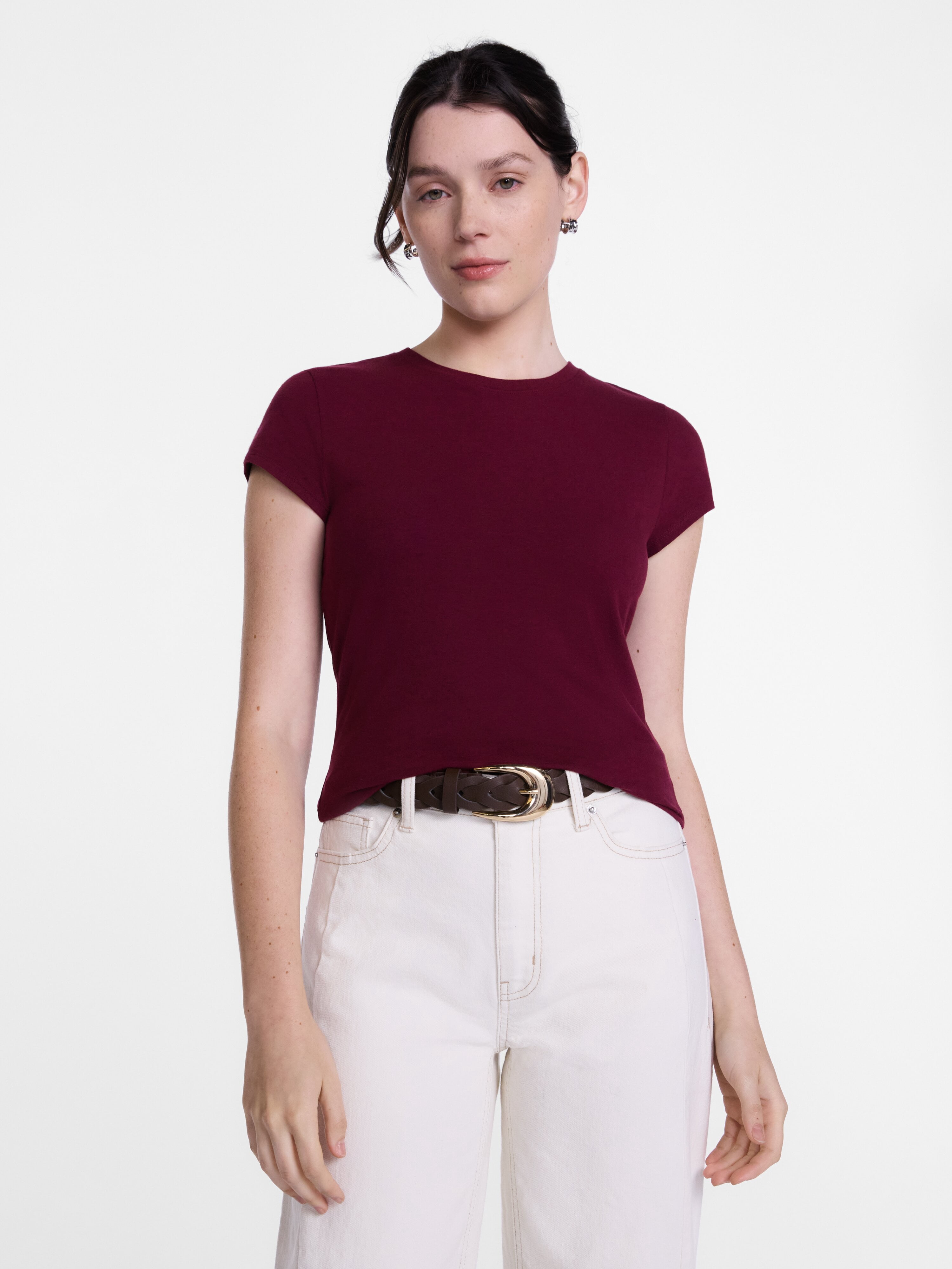 Scenario Women's and Women's Plus Tee with Short Cap Sleeves, Sizes XS-4X