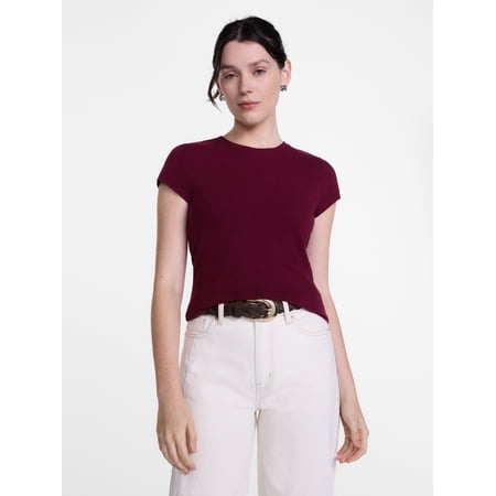 Scenario Women's and Women's Plus Tee with Short Cap Sleeves, Sizes XS-4X