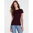 thumbnail image 1 of Scenario Women's Rib Tee with Short Sleeves, Sizes XS-XXXL, 1 of 5