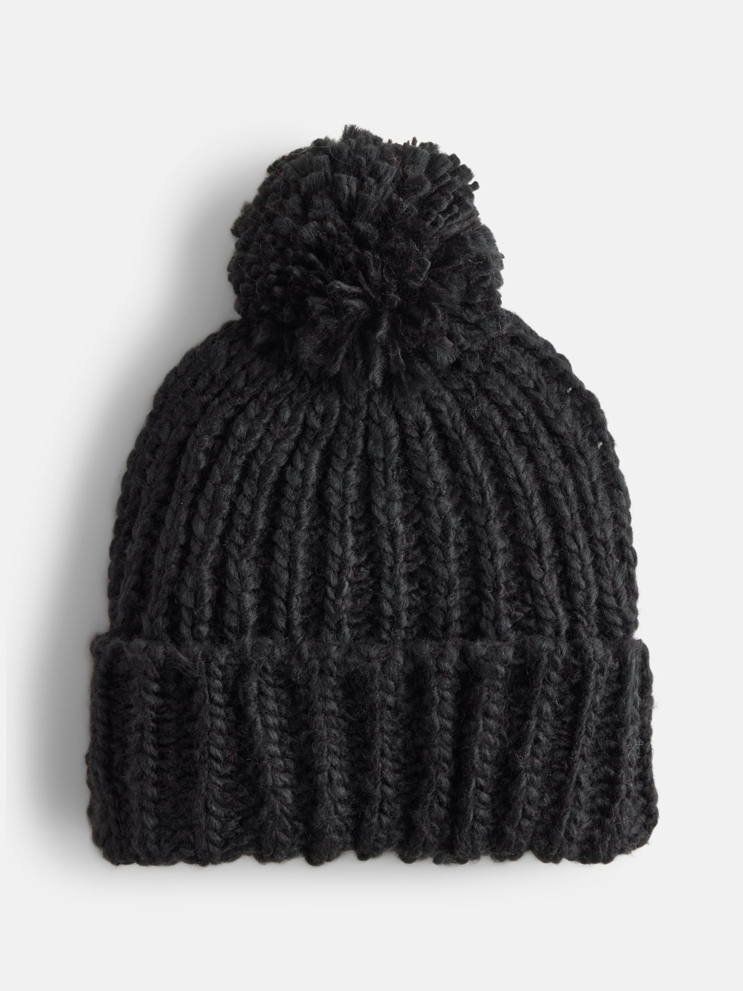 Scenario Women's Chunky Textured Beanie, One Size Fits Most, Black Soot