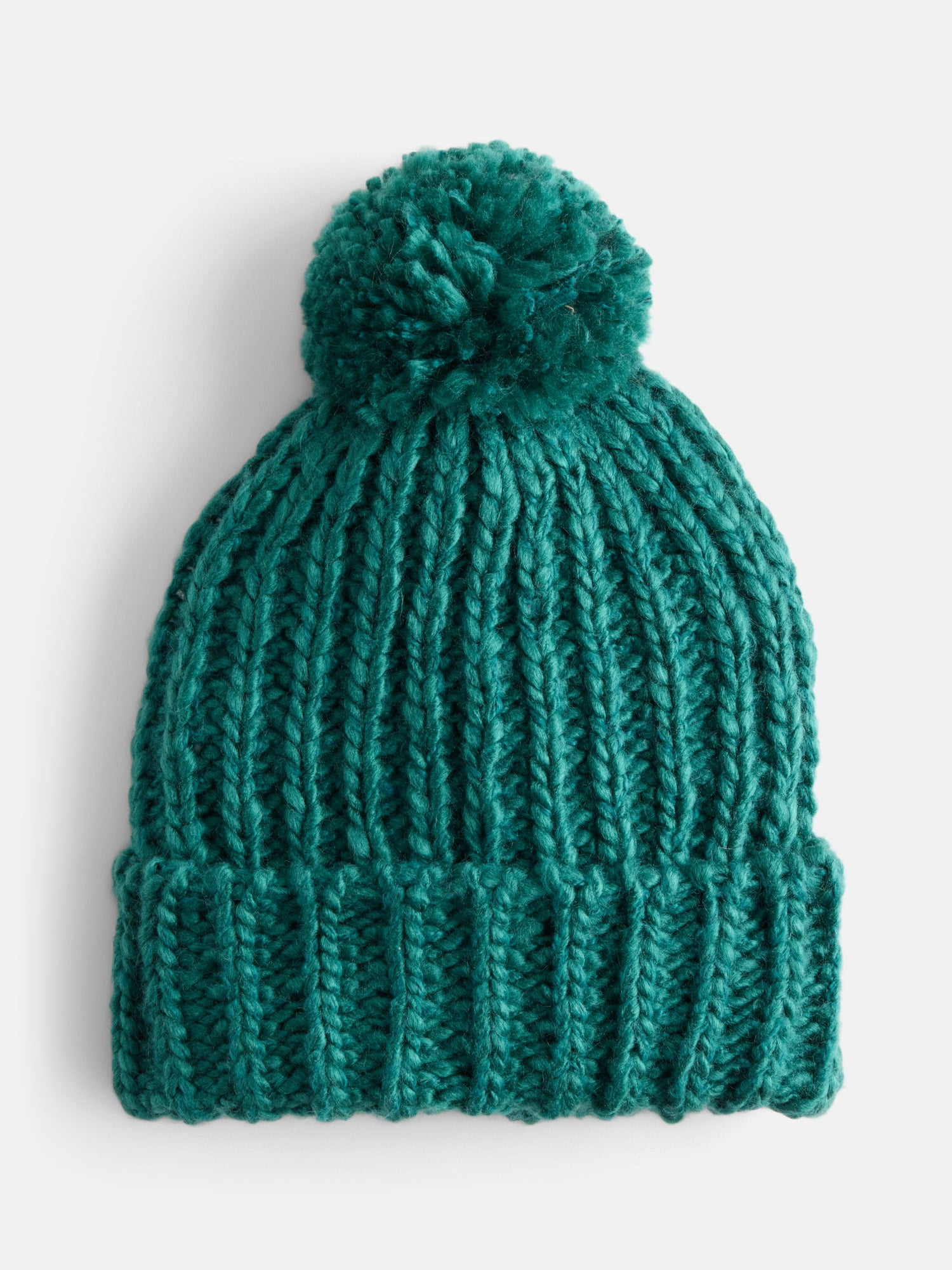 Scenario Women's Chunky Textured Beanie, One Size Fits Most, Teal Shimmer