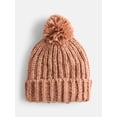 thumbnail image 1 of Scenario Women's Chunky Textured Beanie, One Size Fits Most, Root Beer, 1 of 4
