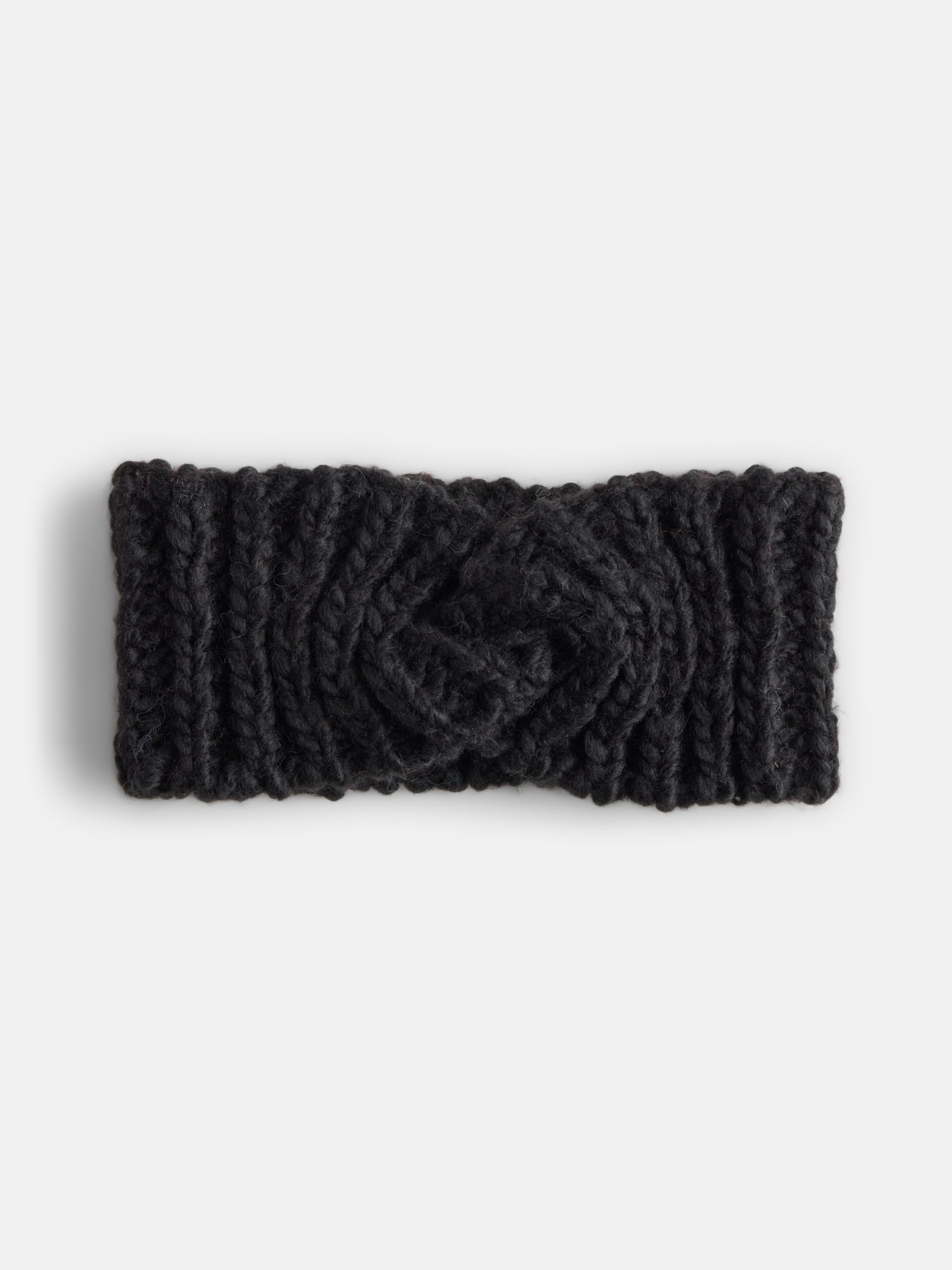 Scenario Women's Chunky Textured Headband, One Size Fits Most, Black Soot
