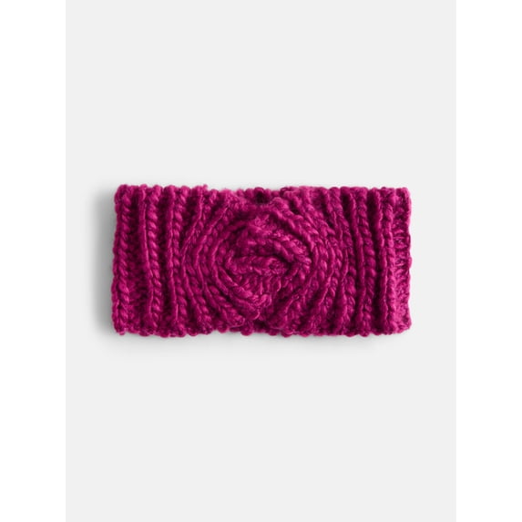 Scenario Women's Chunky Textured Headband, One Size Fits Most, Velvet Plum