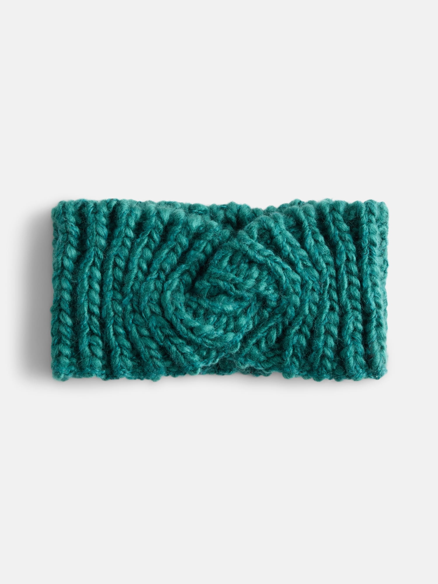 Scenario Women's Chunky Textured Headband, One Size Fits Most, Teal Shimmer