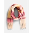 thumbnail image 1 of Scenario Women's Variegated Striped Scarf with Fringe Trim, 1 of 4