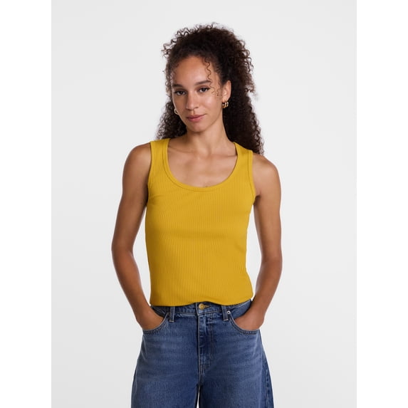 Scenario Women's Wide Ribbed Tank Top, Sizes XS-XXXL