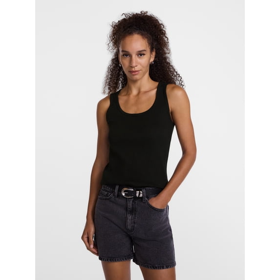 Scenario Women's Wide Ribbed Tank Top, Sizes XS-XXXL