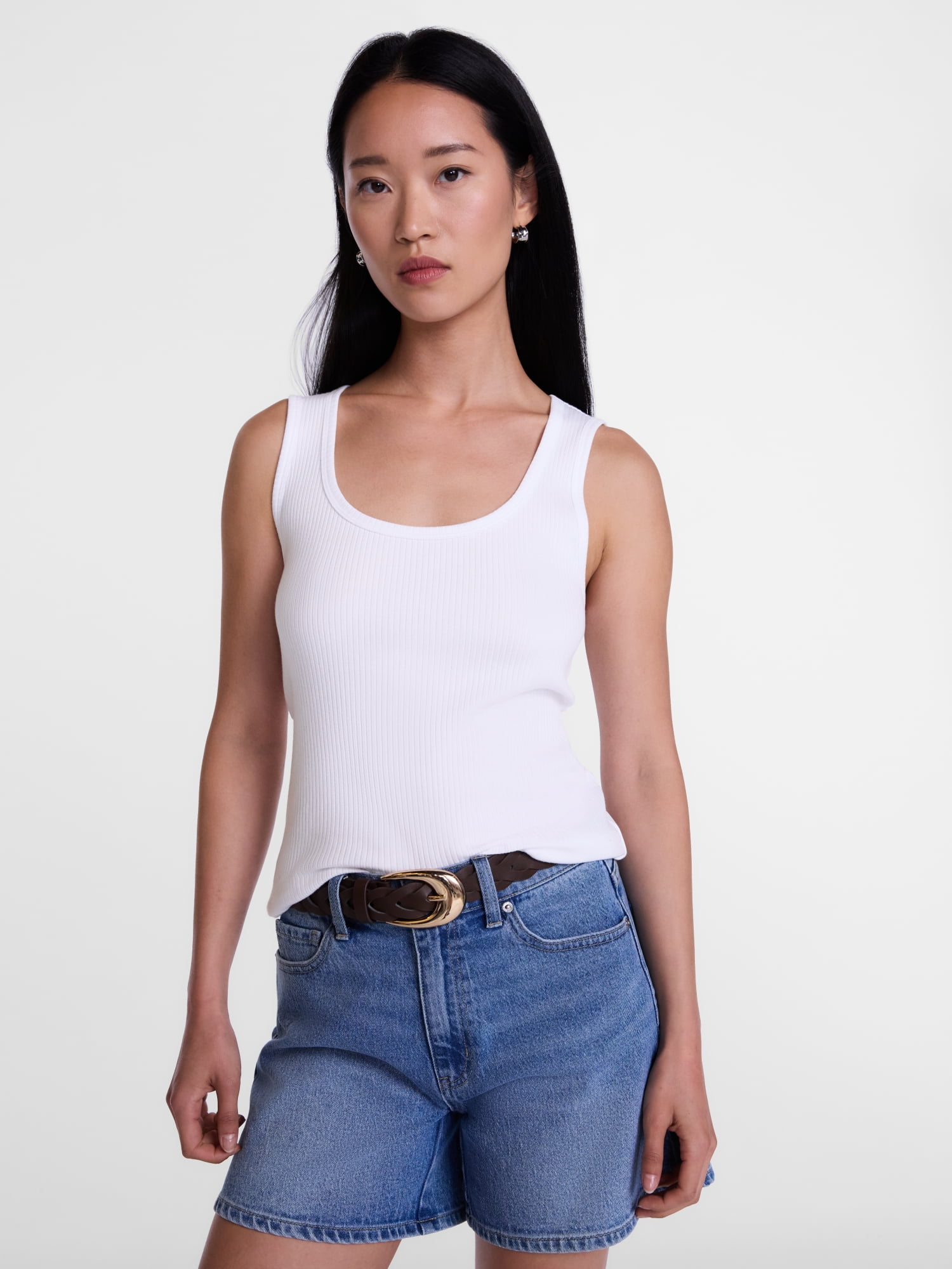 Scenario Women's Wide Ribbed Tank Top, Sizes XS-XXXL