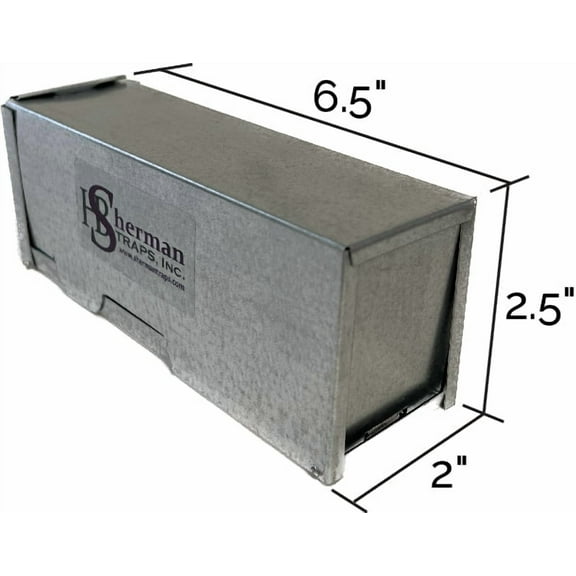 SNA Sherman Live Capture Small Non-Folding Animal Trap 2W x 2.5H x 6.5L in.
