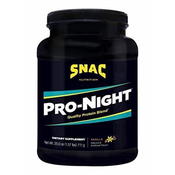 SNAC Pro-Night Quality Protein Blend for Nighttime Muscle Recovery, Vanilla