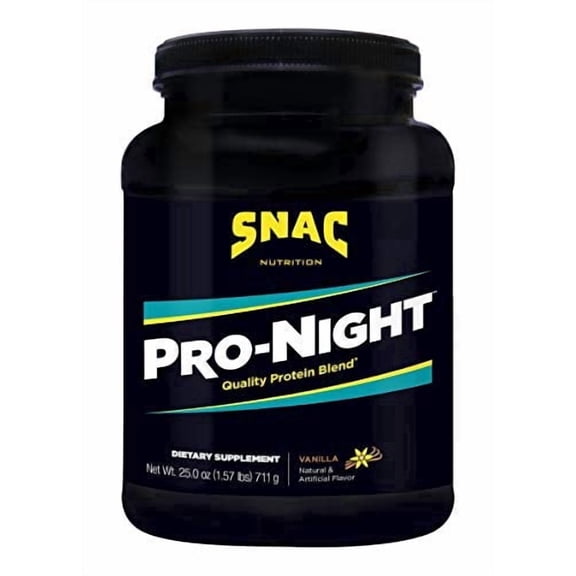 SNAC Protein Blend for Nighttime Muscle Recovery, Vanilla, 1.56 Pound