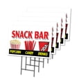 thumbnail image 1 of SNACK BAR CANDY POPCORN 5 Pack Of 12" x 16" Yard Sign & Stake | Advertise Your Business | Stake Included Image On Front Only | Made in The USA, 1 of 3