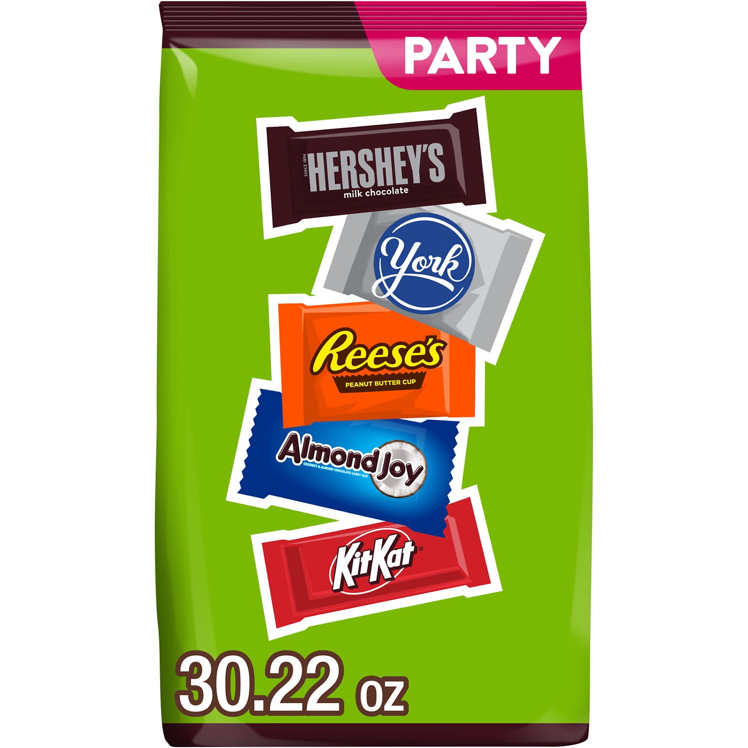 Hershey Assorted Chocolate Flavored Candy, Party Pack 30.22 oz