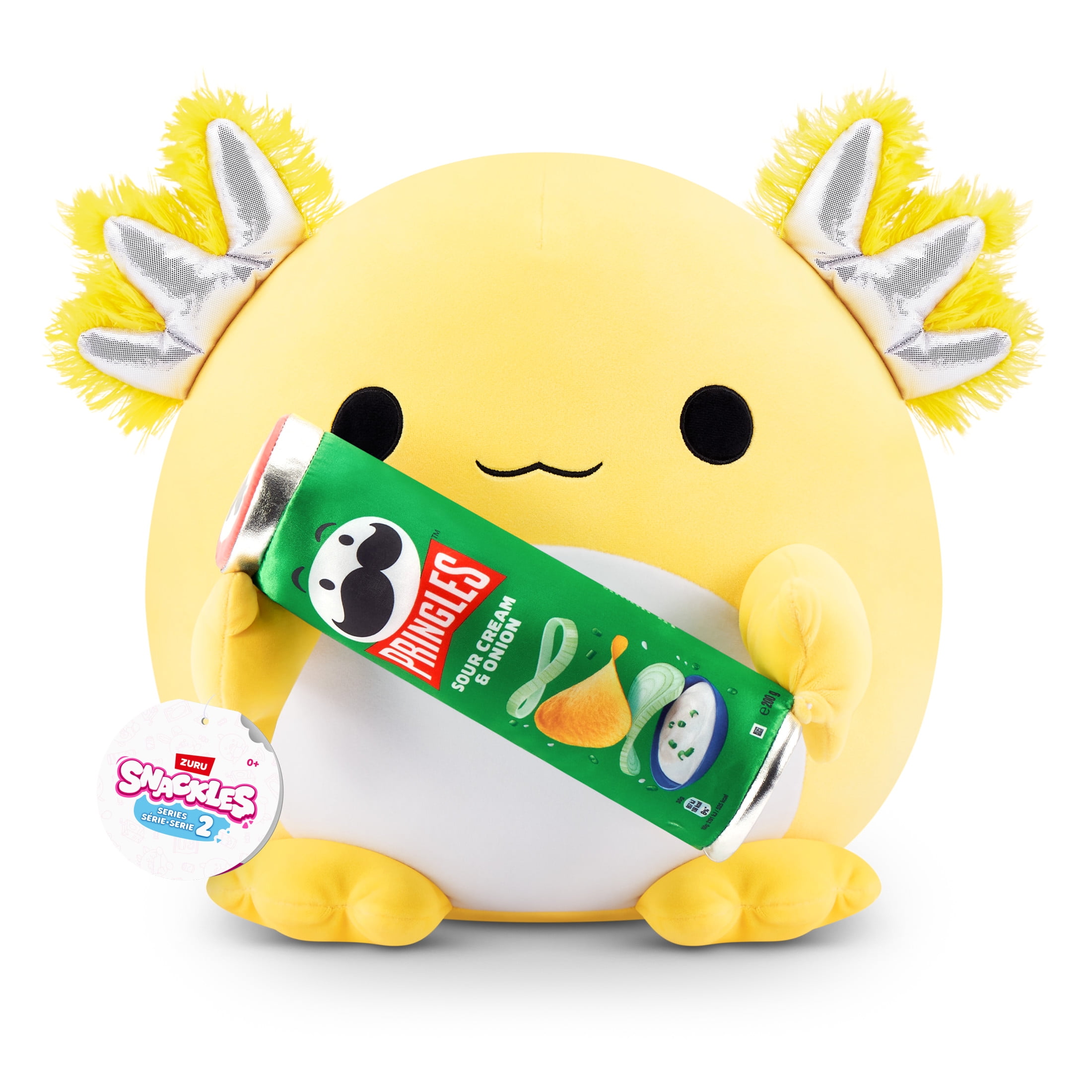 SNACKLES 14 inch Snackle (Pringles) Leon the Axolotl, Ultra Soft