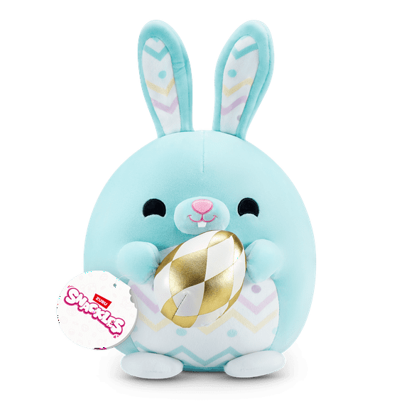 SNACKLES 8 inch Easter Snackle April the Bunny, Ultra Soft Collectible Plush Toy by ZURU