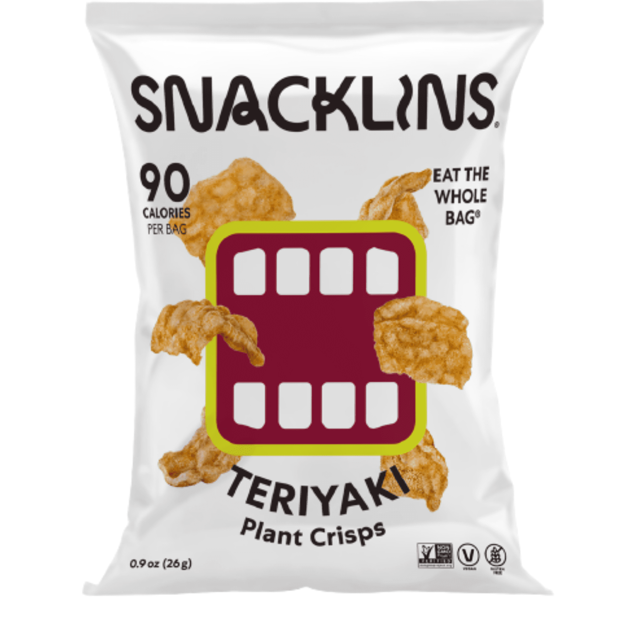 SNACKLINS Plant Based Crisps Vegan Healthy Snacks - Gluten Free, Grain Free, Plant Based Crisps, 100% Kosher, Low Calorie and No Added Sugar, Crunchy, Puffed Snack - Chesapeake Bay, Pack of 24)