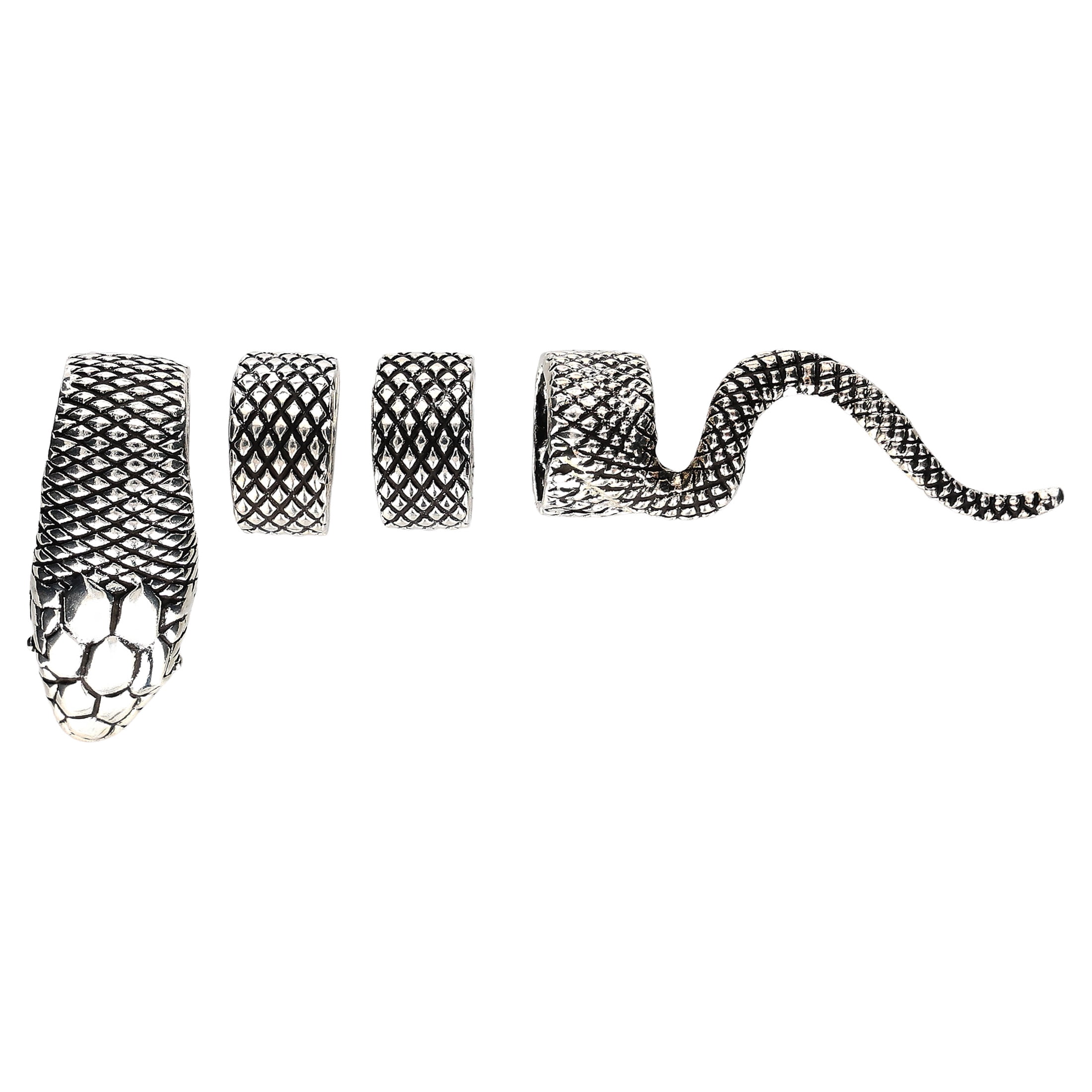 Snake Finger Ring Set Costume Accessory for Adults, Silver, Halloween by Way To Celebrate