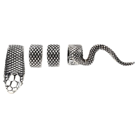 Snake Finger Ring Set Costume Accessory for Adults, Silver, Halloween by Way To Celebrate