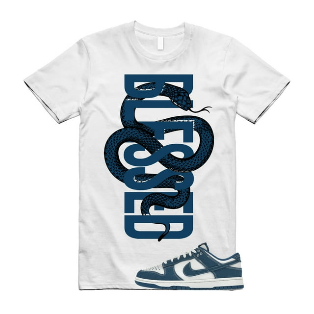 SNAKEBLS T Shirt to match N Dunk Low Industrial Blue Sashiko Summit