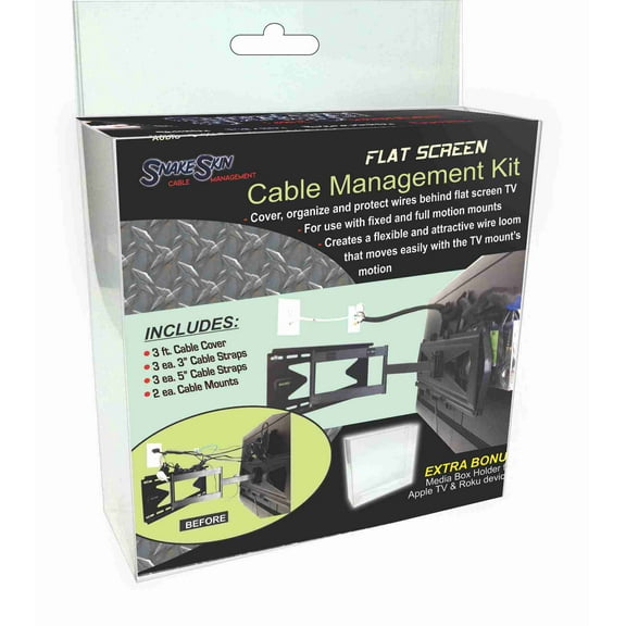 SNAKESKIN Flatscreen Cable Management Kit
