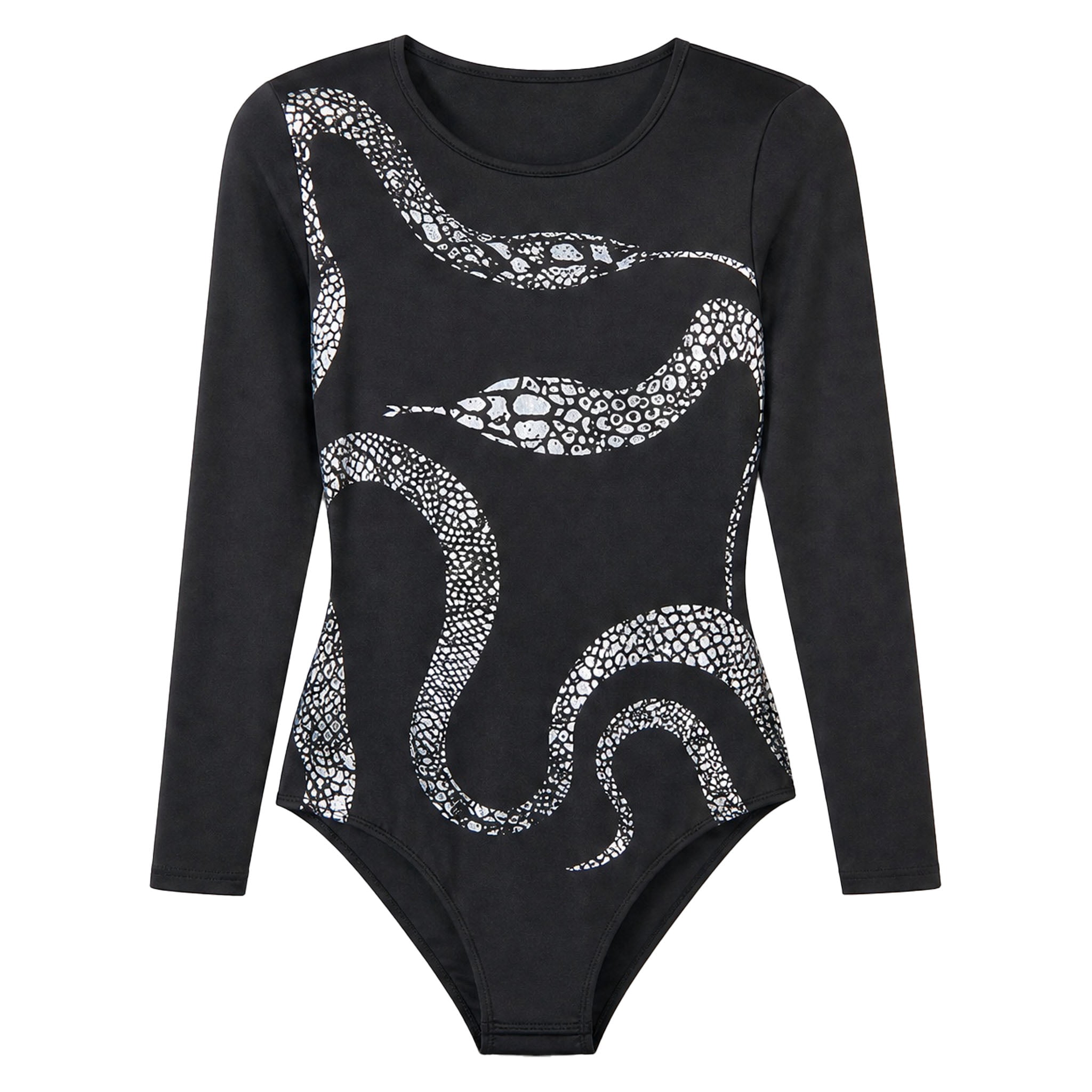 Snake Bodysuit Costume Accessory for Adults, Black and Silver, L/XL, Halloween by Way To Celebrate