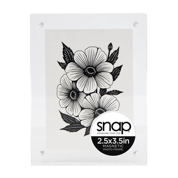 Snap Acrylic Frame 2.5 x 3.5 Inch Double-Sided Picture Display