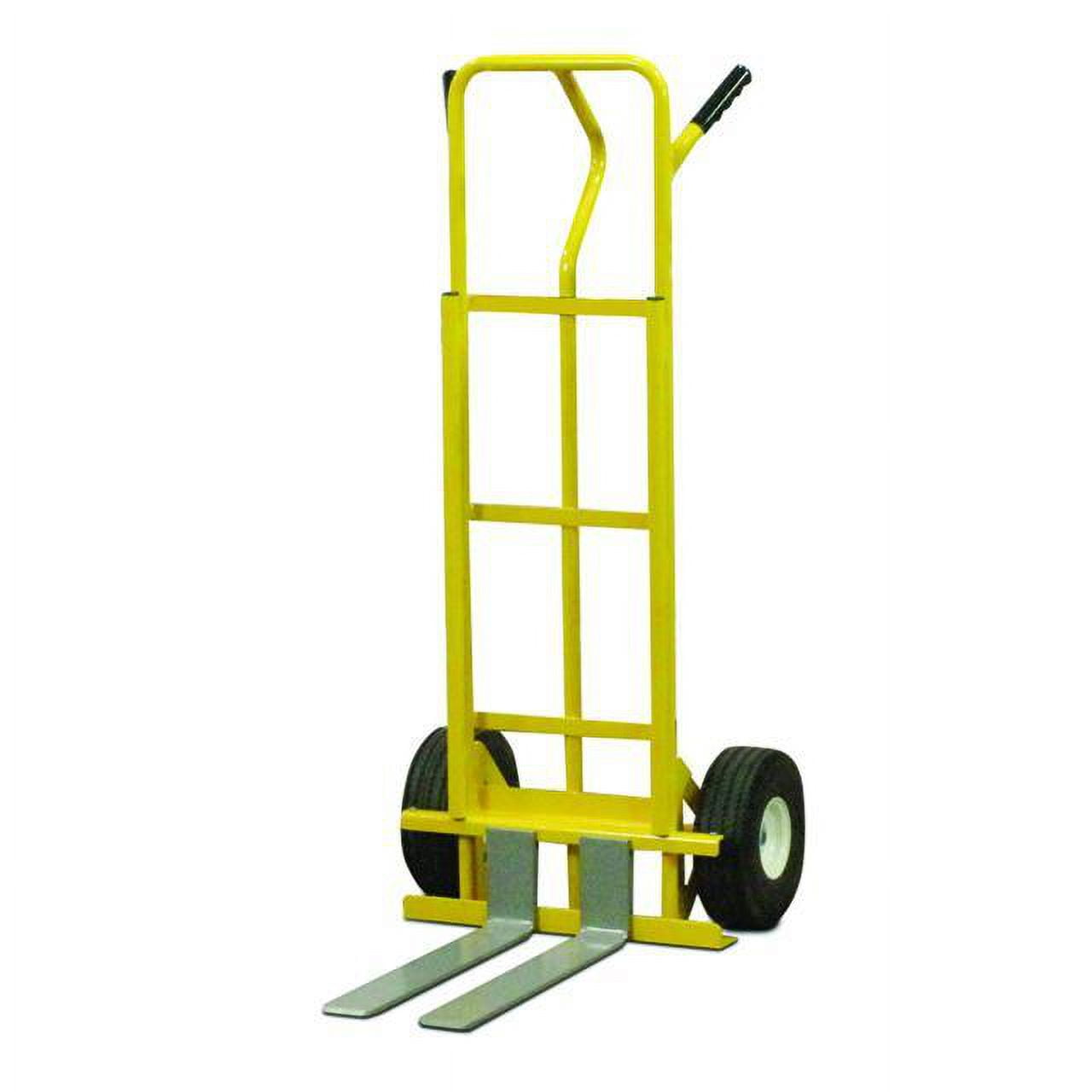Yellow 600 lb Capacity All-Terrain Hand Truck with Rubber Wheels
